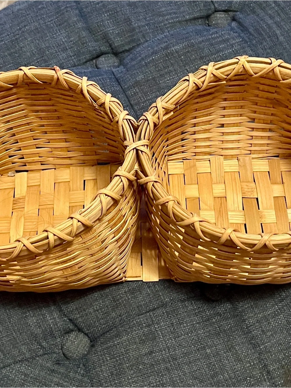 Handwoven Natural Rattan Storage Baskets - Tan